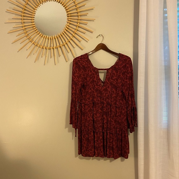 Burgundy Fall dress - Picture 2 of 4